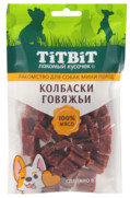 Фото Titbit лакомство для собак колбаски говяжьи для собак мини пород