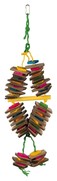 Фото Trixie Игрушка на верёвке деревянная, разноцветная 18х35см