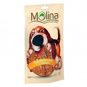 Фото Molina Молина Лакомство для собак Куриный стейк с сыром