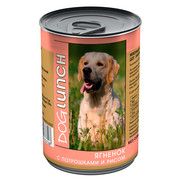Фото Dog Lunch Дог Ланч консервы для собак Ягненок с потрошками и рисом в желе