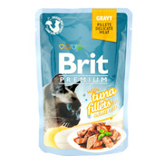 Фото Brit Premium Gravy Tuna fillets Брит для кошек кусочки филе тунца в соусе пауч