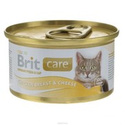 Фото Brit Care консервы для кошек куриная грудка с сыром