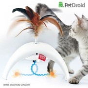 Фото GiGwi Игрушка для кошек Интерактивная Фезер Спиннер с звуковым чипом Pet Droid