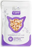 Фото Brit Care Cat Пауч для кошек и котят Курица и сыр
