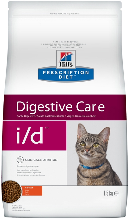 Купить Hills PD I/D Сухой корм при заболеваниях ЖКТ для кошек с доставкой  в интернет магазине Москвы