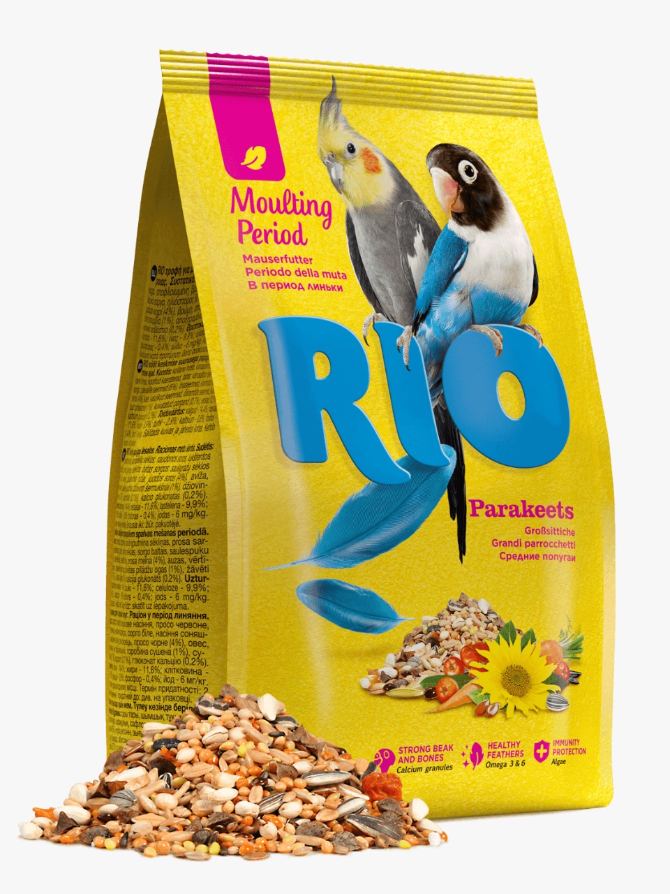 Купить Рио Корм для средних попугаев в период линьки с доставкой в интернет  магазине Москвы