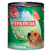 Фото Трапеза консервы для собак с говядиной