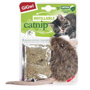 Фото GiGwi Гигви игрушка для кошек Мышка с кошачьей мятой 10см