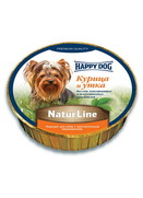 Фото Happy Dog Natur Line Нежный паштет с курицей и уткой для собак