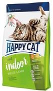 Фото Happy Cat Adult Indoor Сухой корм для домашних кошек Пастбищный ягненок 