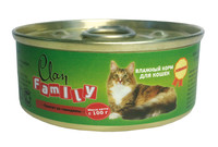 Фото Clan Family Консервы для взрослых кошек паштет из говядины №20
