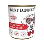 Фото Best Dinner Бест Диннер Меню Дог №3 Консервы с говядиной и кроликом для взрослых собак