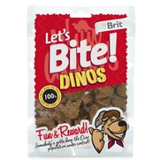 Фото Brit Let's Bite Dinos Лакомство для собак в форме следов динозавра