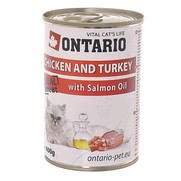 Фото Ontario konzerva Chicken, Turkey,Salmon Oil Онтарио консервы для кошек Курица и индейка