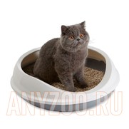 Фото Savic Figaro Лоток для кошек с бортом,серый