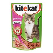 Фото KiteKat Китикет паучи для кошек рагу с ягнёнком в соусе