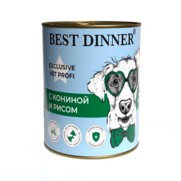 Фото Best Dinner Exclusive Hypoallergenic Консервы для собак с кониной и рисом