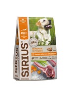Фото Sirius Сириус сухой полнорационный корм для взрослых собак Ягненок и рис 