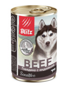 Фото Blitz Блиц консервы для собак говядина с индейкой