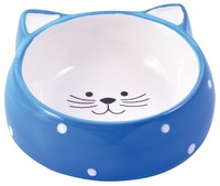 Фото Керамик миска керамическая для кошек мордочка кошки 160мл
