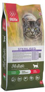Фото Blitz Holistic Cat Sterilised Chicken&Liver низкозерновой корм для стерилизованных кошек курица/пече