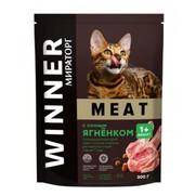 Фото Winner Meat сухой полнорационный корм для взрослых кошек с сочным ягненком