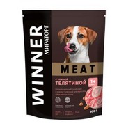 Фото Winner Meat сухой полнорационный корм для взрослых собак мелких пород с нежной телятиной