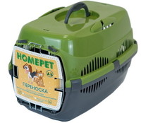 Фото Homepet Переноска для животных малая оливково-серая 43*29*27