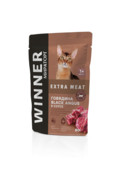 Фото Winner Extra Meat паучи для взрослых кошек всех пород с говядиной в соусе