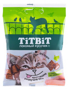Фото Titbit хрустящие подушечки для кошек с паштетом из индейки