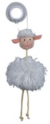Фото Trixie Игрушка для кошек Овца с колокольчиком, на резинке 20см плюш