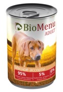 Фото BioMenu консервы для собак тушеное мясное ассорти
