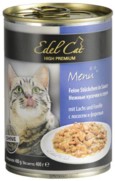 Фото Edel Cat консервы для кошек нежные кусочки с лососем и форелью в соусе