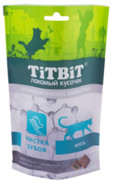 Фото Titbit лакомство для кошек хрустящие подушечки с мясом утки для чистки зубов