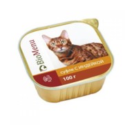 Фото BioMenu консервы для кошек суфле индейка