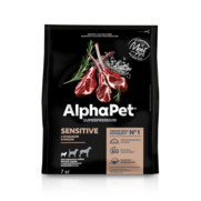 Фото AlphaPet Сухой для корм взрослых собак мини с чувствительным пищеварением с ягненком и рисом