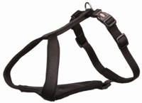 Фото TRIXIE 1998801 Шлейка Premium Y-harness, L-XL: 85-105 см/25 мм, черный
