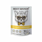 Фото Best Dinner Exclusive Консервы для кошек - Мусс сливочный Курочка с морковью