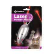 Фото Flamingo игрушка для кошек лазерная указка мышь с LED-лучом