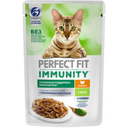 Фото Perfect Fit Immunity Паучи для кошек для поддержания иммунитета со спирулиной и индейкой в желе