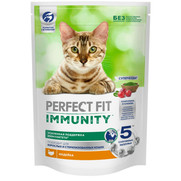 Фото Perfect Fit Immunity Сухой корм для кошек для поддержания иммунитета индейка, спирулина и клюква