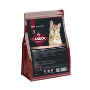 Фото Landor Ландор полнорационный сухой корм для кошек с чувствительным пищеварением индейка и уткой