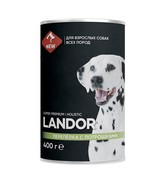 Фото Landor консервы для собак всех пород перепелка с потрошками