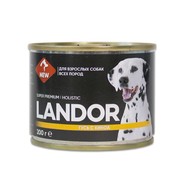 Фото Landor консервы для собак всех пород гусь с киноа