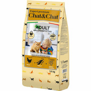 Фото Chat&Chat Expert Premium Сухой корм с курицей и горохом для взрослых кошек