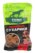 Фото Titbit лакомство для собак сухарики с телятиной