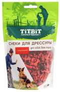 Фото Titbit лакомство для собак всех пород снеки для дрессуры с телятиной