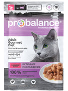 Фото ProBalance Adult Gourmet Diet для кошек c телятиной и ягнёнком в желе