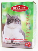 Фото Berkley Fricassee Беркли Фрикассе №6 пауч для кошек паштет Курица с Лососем в желе