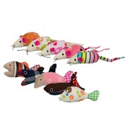 Фото Trixie игрушка для кошки Мышки и рыбки, плюш/ткань